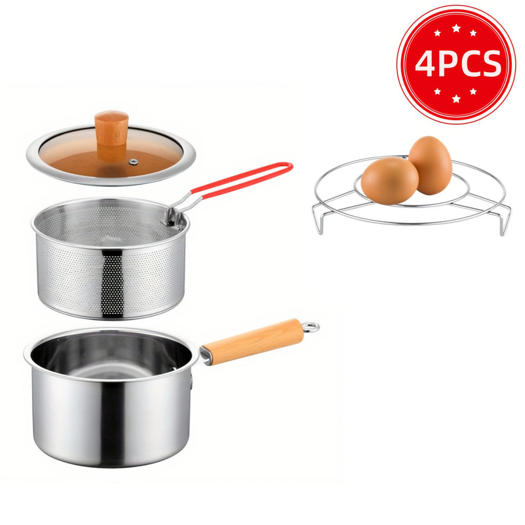 Cookware Set with Stainless Steel Frying Basket