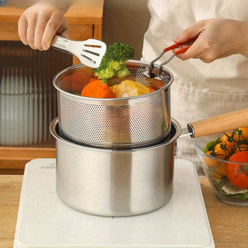 Cookware Set with Stainless Steel Frying Basket