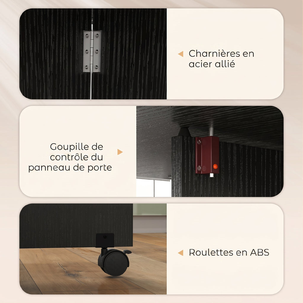 Table à Manger Pliante, Table de Cuisine Extensible pour 2 à 4 Personnes, 2 Abattants, 120 x 72 x 75 cm, Noir