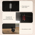 Table à Manger Pliante, Table de Cuisine Extensible pour 2 à 4 Personnes, 2 Abattants, 120 x 72 x 75 cm, Noir