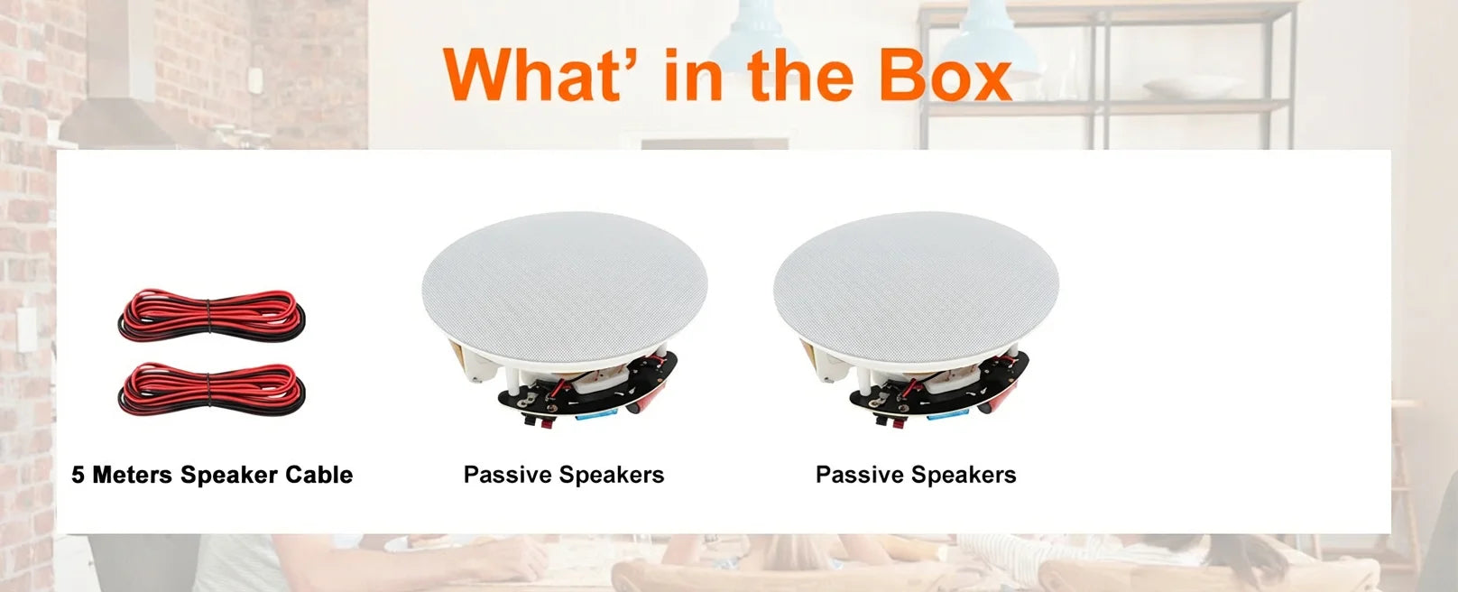 Herdio 8 Inch Ceiling Speakers 400 Watts Flush Mount Crisp Sound for Home Theater Living Room Office Covered Patio