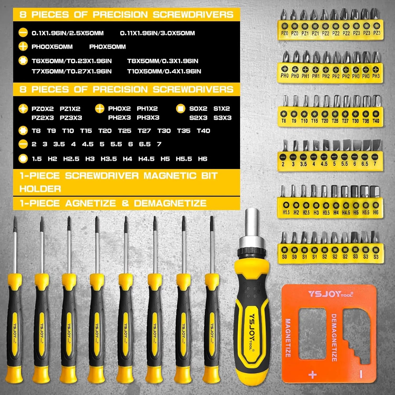 131Pcs Magnetic Screwdriver Set Repair Tool Precision Screwdriver Set Nut Driver And Bit Set Hex Wrench Kit With Storage Rack
