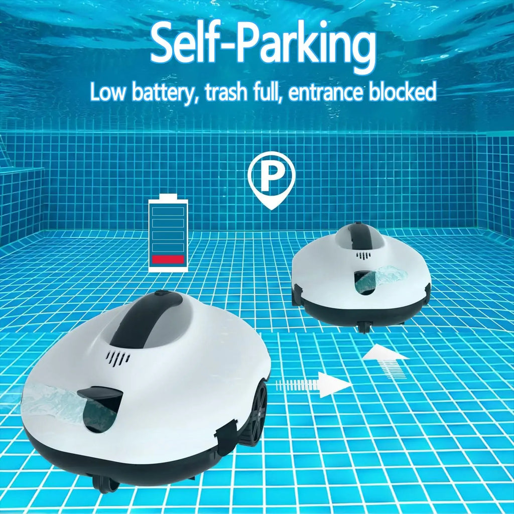 Blossom PC2322 Cordless Pool Robot Cleaner, 5000mAh Battery 120-130Min Runtime Smart Self-Parking Automatic Swimming Pool Vacuum