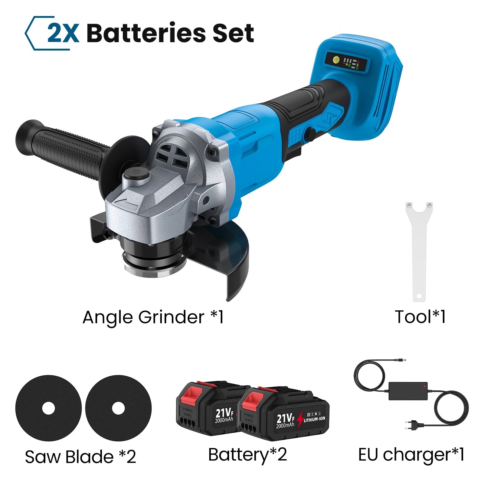 21V Brushless Angle Grinder