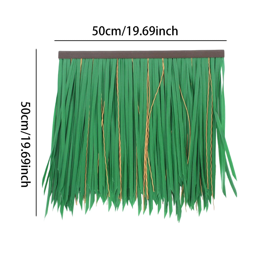 Grass Artificial Thatch Roofing for Outdoor Garden Patio Umbrella Cover 1mx50cm Straw Roof Thatch Simulation Panel Palm Thatch