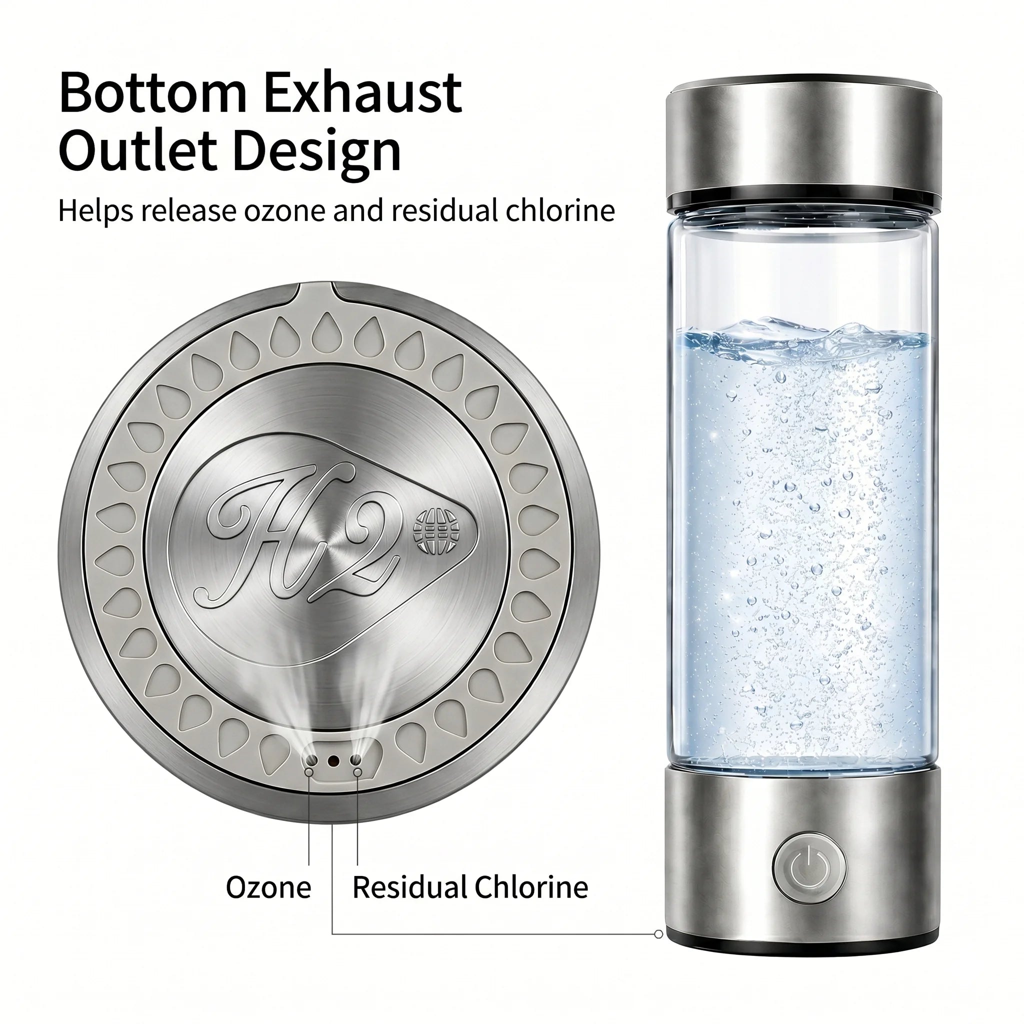 12000PPB SPE PEM Hydrogen Water Generator Bottle Portable Rechargeable Alkaline Ionizer Cup Health Drinkware for Home Travel