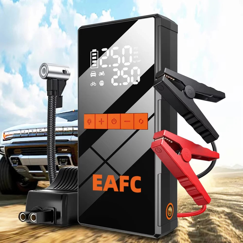 EAFC 150PSI Air Pump Car Battery Emergency Boosters 5000A Car Jump Starter Power Bank Portable Starting Device Car Starter