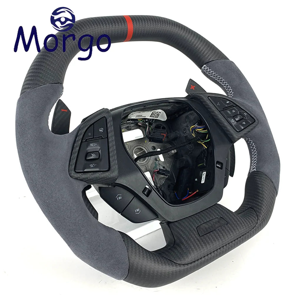 Car accessories for Chevrolet Customized matte Carbon Fiber Steering Wheel fit for Chevrolet Camaro SS Convertible Zl1 2016-2022