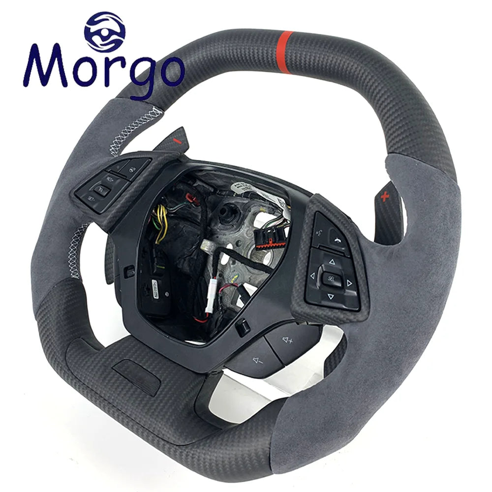 Car accessories for Chevrolet Customized matte Carbon Fiber Steering Wheel fit for Chevrolet Camaro SS Convertible Zl1 2016-2022
