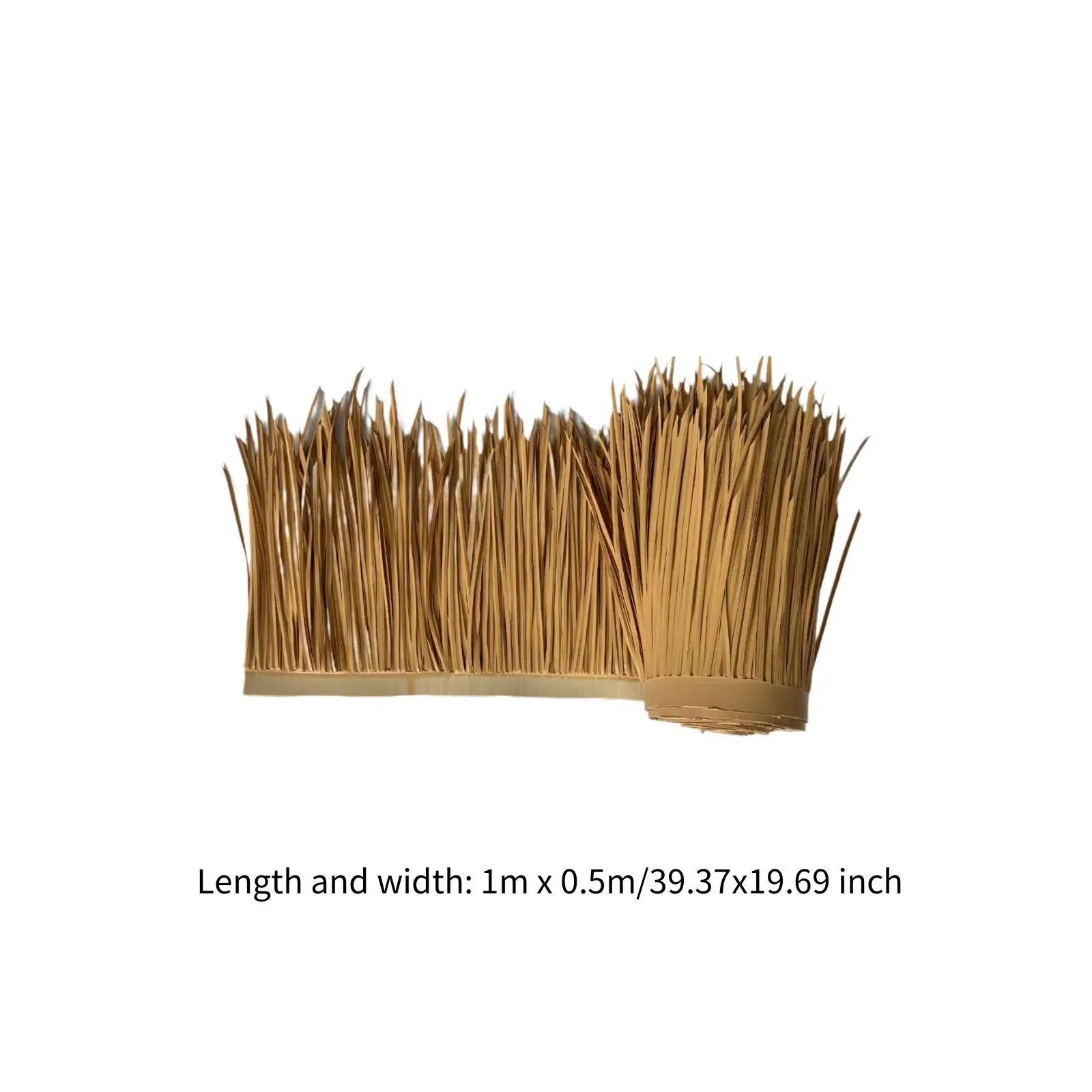 Grass Artificial Thatch Roofing for Outdoor Garden Patio Umbrella Cover 1mx50cm Straw Roof Thatch Simulation Panel Palm Thatch
