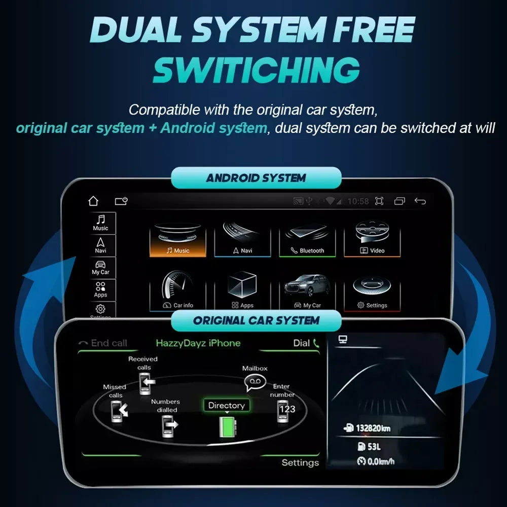 12.3 Android 14 Wireless Carplay For Audi A4 A5 Q5 B9 2017 2016-2023 IPS Touch Screen WIFI Multimedia Stereo GPS Navi Receiver