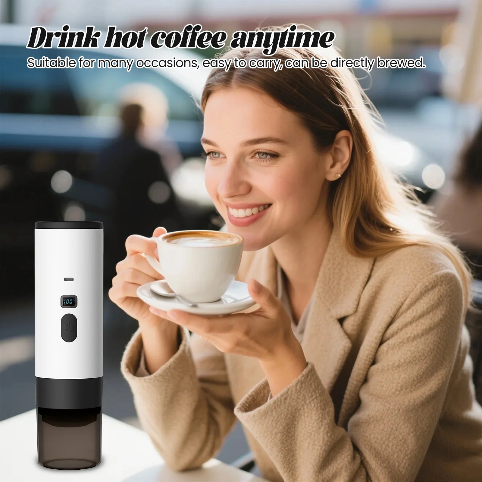 Cafetière électrique portable à capsules 3 en 1, machine à expresso sans fil, chauffe-eau à pompe, cafetière de voyage et de voiture
