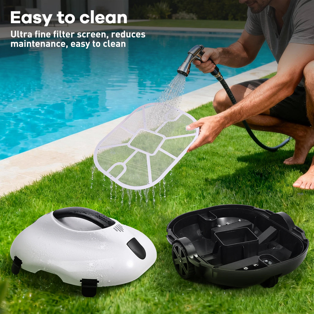 Blossom PC2322 Cordless Pool Robot Cleaner, 5000mAh Battery 120-130Min Runtime Smart Self-Parking Automatic Swimming Pool Vacuum