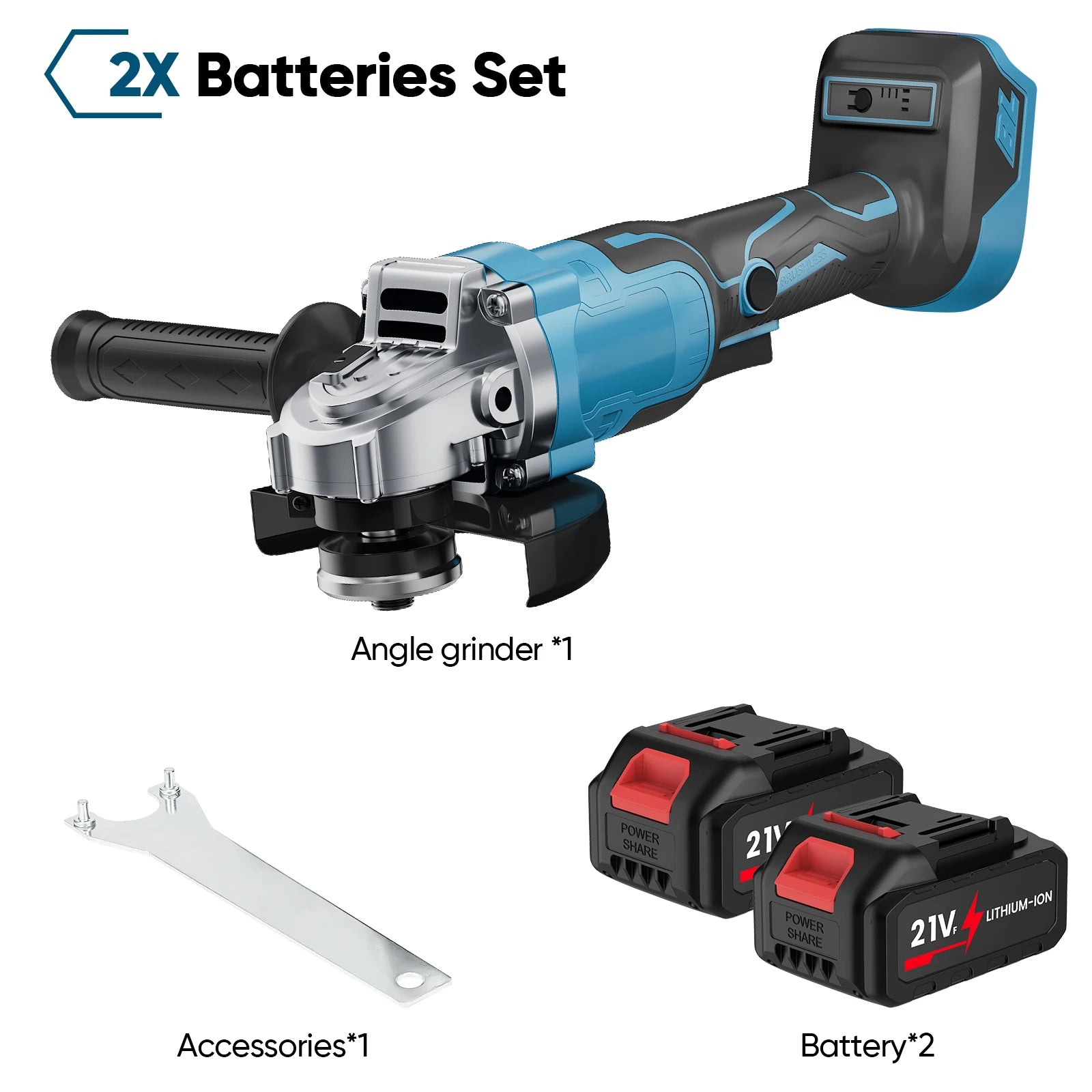 21V Brushless Angle Grinder
