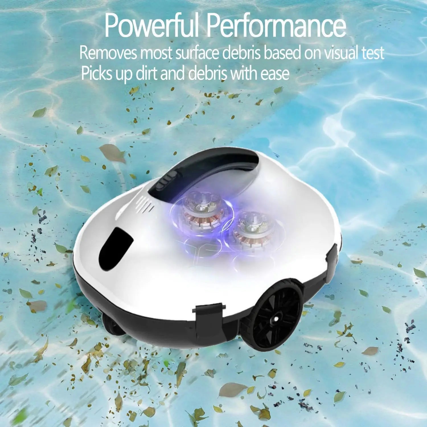Blossom PC2322 Cordless Pool Robot Cleaner, 5000mAh Battery 120-130Min Runtime Smart Self-Parking Automatic Swimming Pool Vacuum