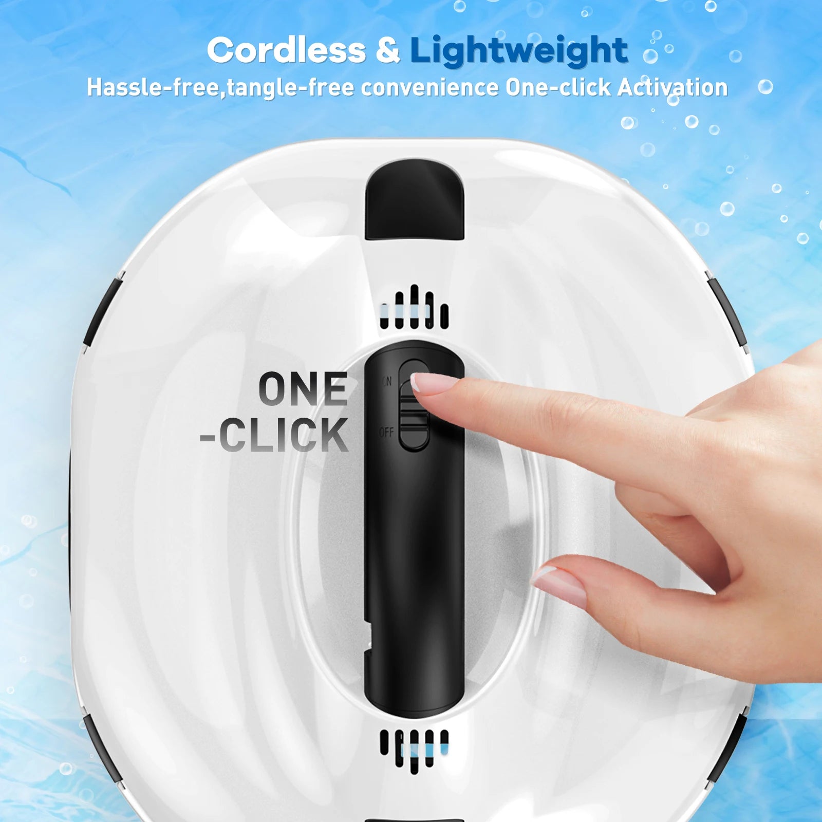 Blossom PC2322 Cordless Pool Robot Cleaner, 5000mAh Battery 120-130Min Runtime Smart Self-Parking Automatic Swimming Pool Vacuum