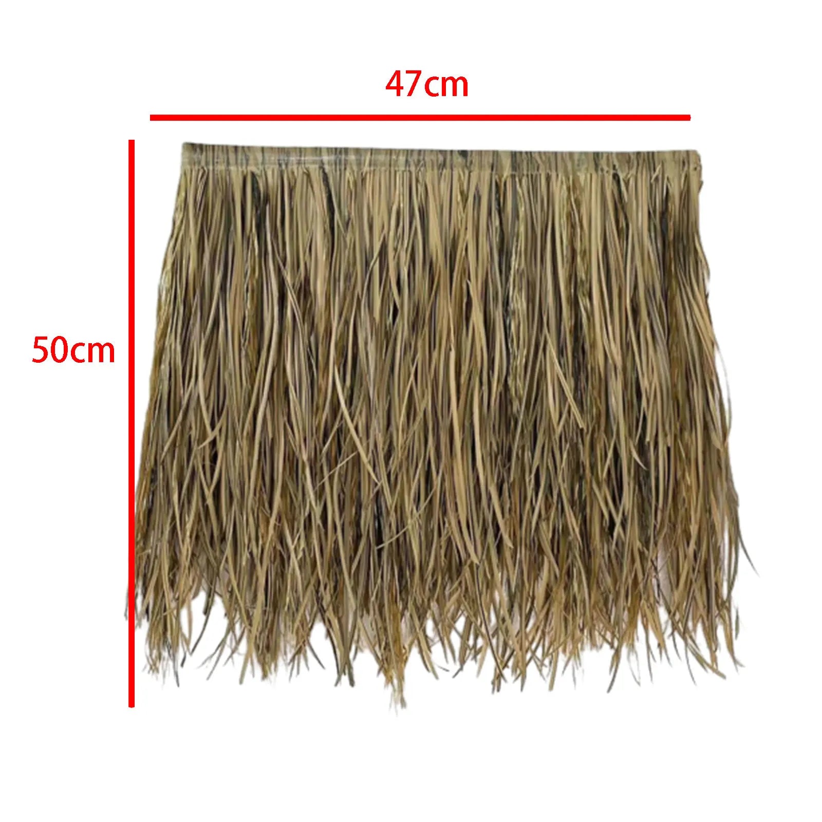 Grass Artificial Thatch Roofing for Outdoor Garden Patio Umbrella Cover 1mx50cm Straw Roof Thatch Simulation Panel Palm Thatch