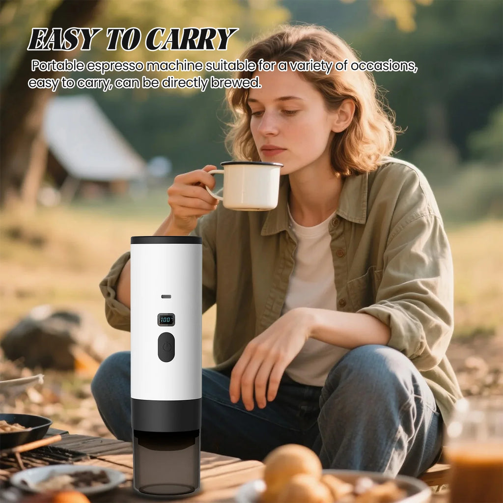 Cafetière électrique portable à capsules 3 en 1, machine à expresso sans fil, chauffe-eau à pompe, cafetière de voyage et de voiture