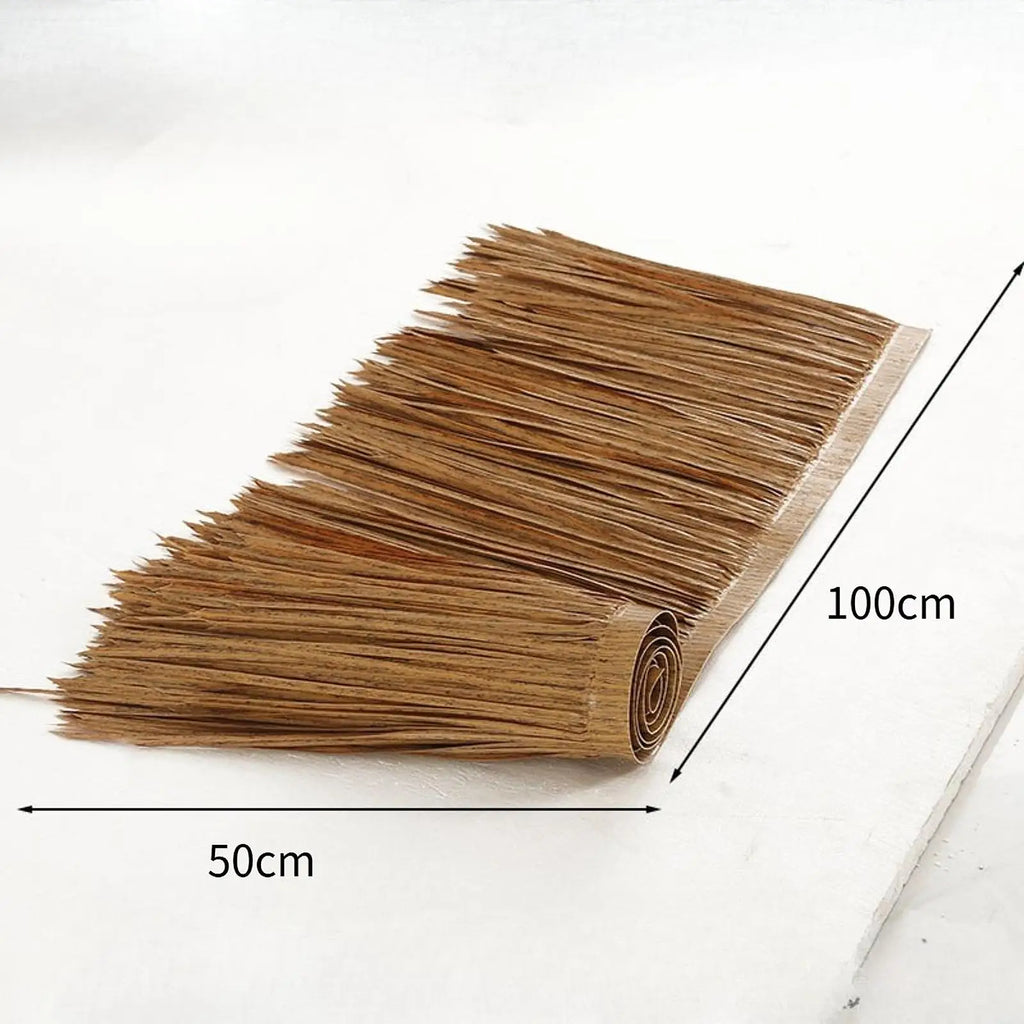 Grass Artificial Thatch Roofing for Outdoor Garden Patio Umbrella Cover 1mx50cm Straw Roof Thatch Simulation Panel Palm Thatch