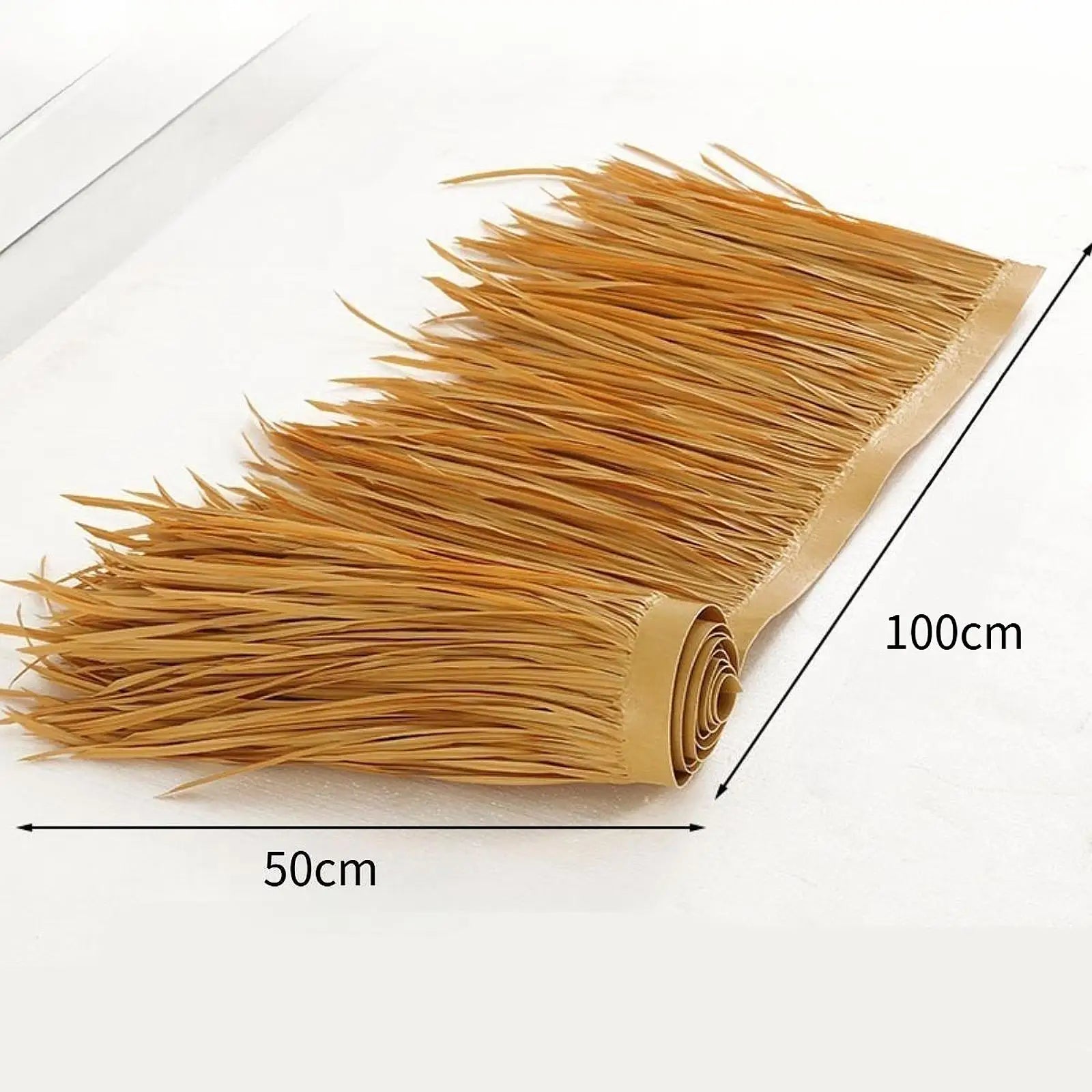 Grass Artificial Thatch Roofing for Outdoor Garden Patio Umbrella Cover 1mx50cm Straw Roof Thatch Simulation Panel Palm Thatch