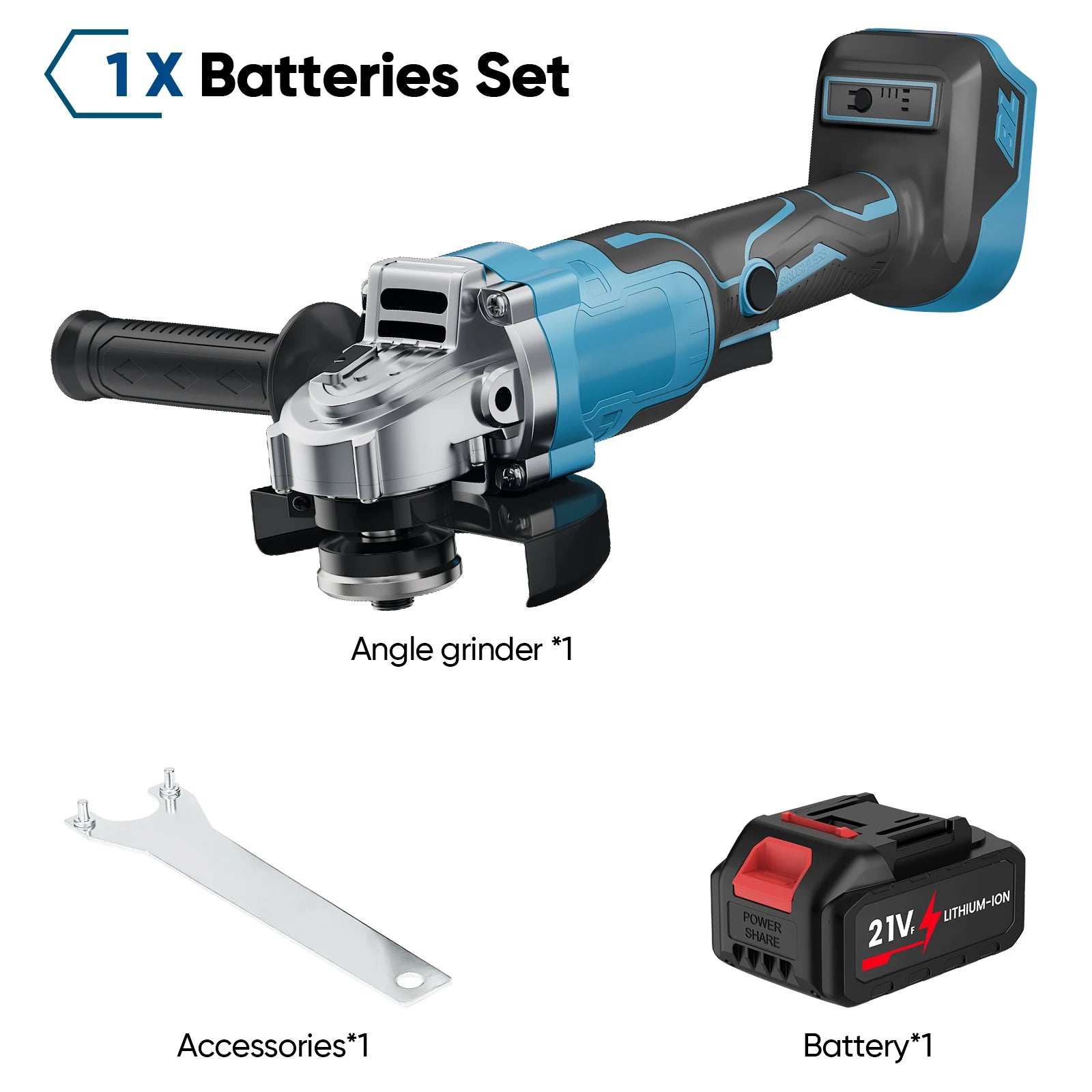 21V Brushless Angle Grinder