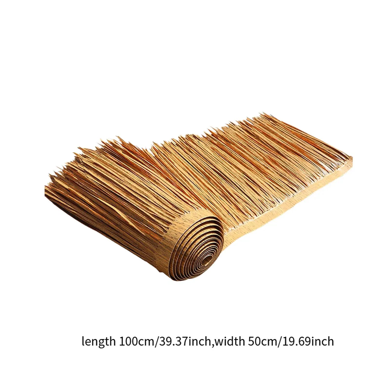 Grass Artificial Thatch Roofing for Outdoor Garden Patio Umbrella Cover 1mx50cm Straw Roof Thatch Simulation Panel Palm Thatch