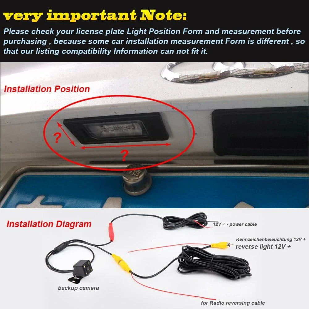 Cars Reverse Backup Trunk Handle Parking Rear Camera For Audi A4 B8 Q3 Q5 A5 A8 S5 A3 A6 C7 A7 Q7 Rearview