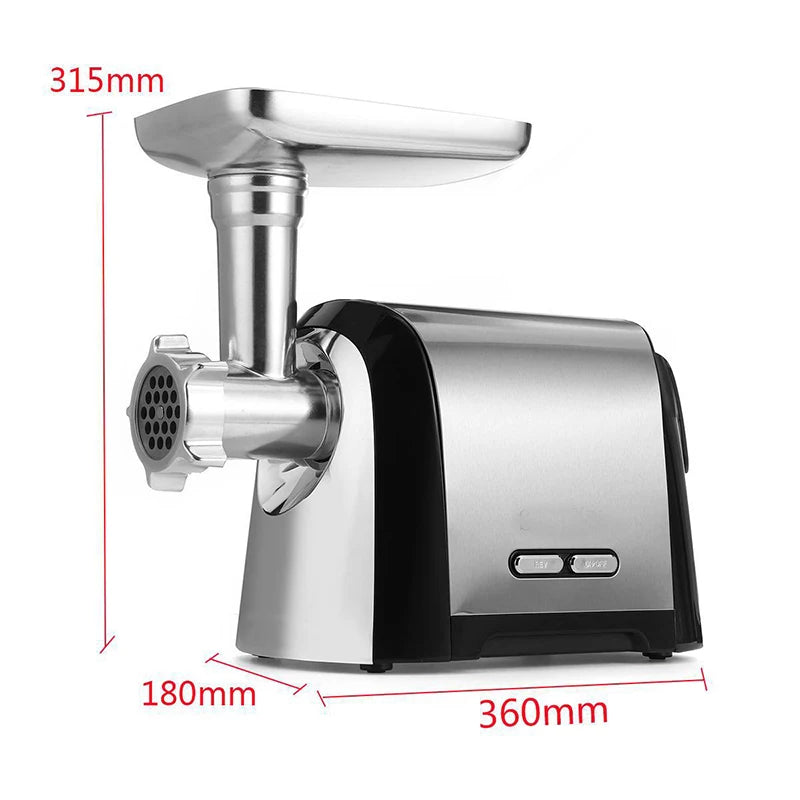 Heavy Duty 3200W Electric Meat Grinder Multifunctional Automatic Stainless Steel Meat Mincer Sausage Stuffer Home Food Processor