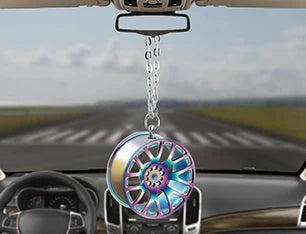 KAWOO Hollow Star Moon Feather Car Pendant Ornaments Hand-Wound Car Pendant Home Fashion Interior Decoration Accessories