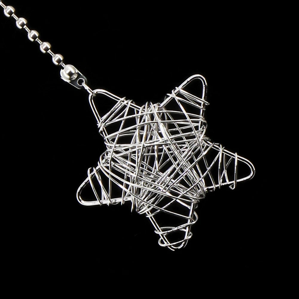 KAWOO Hollow Star Moon Feather Car Pendant Ornaments Hand-Wound Car Pendant Home Fashion Interior Decoration Accessories