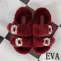 Summer 100% Mink Fur Slippers High-End Luxury Customization 2024 Women's Shoes Flat Fashion Flat Heel Luxury Fluffy Sandals