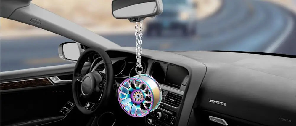 KAWOO Hollow Star Moon Feather Car Pendant Ornaments Hand-Wound Car Pendant Home Fashion Interior Decoration Accessories