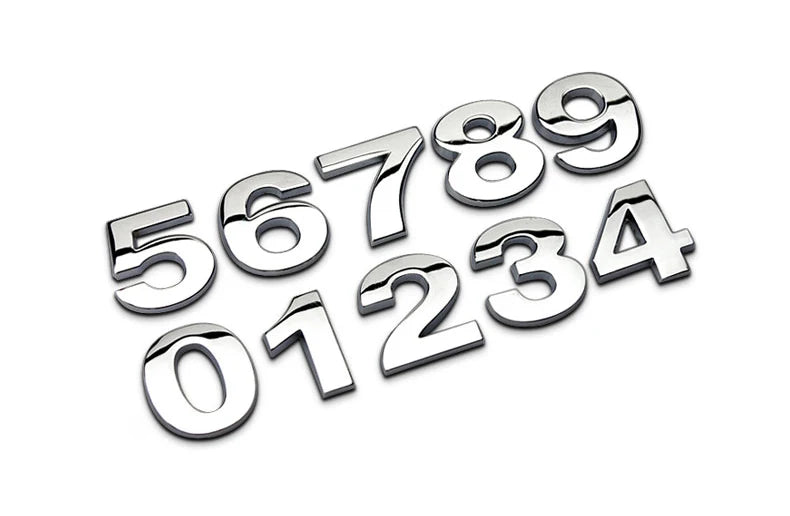 3D Metal 45mm 25mm Car Letters Alphabet Emblem Numbers Chrome Labeling Car Sticker Trunk Logo Letters Emblem For Hyundai Toyota