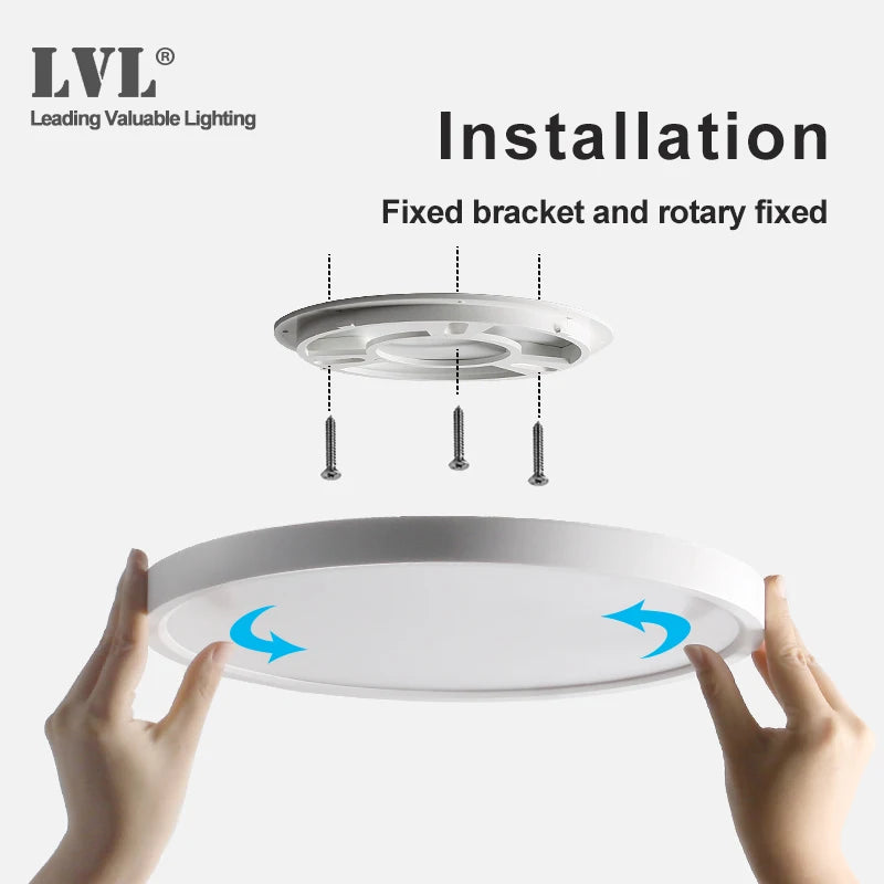 Plafonnier LED Dimmable 12W 18W 24W 32W 220V Avec 3 Couleurs Réglables Pour Chambre Salon Salle De Bain Lampe De Plafond Moderne