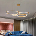 Lustre de Plafond LED Moderne Lustre Anneau Circulaire Salon Chambre Salle à Manger Éclairage Maison Intérieur Décoration Lustre