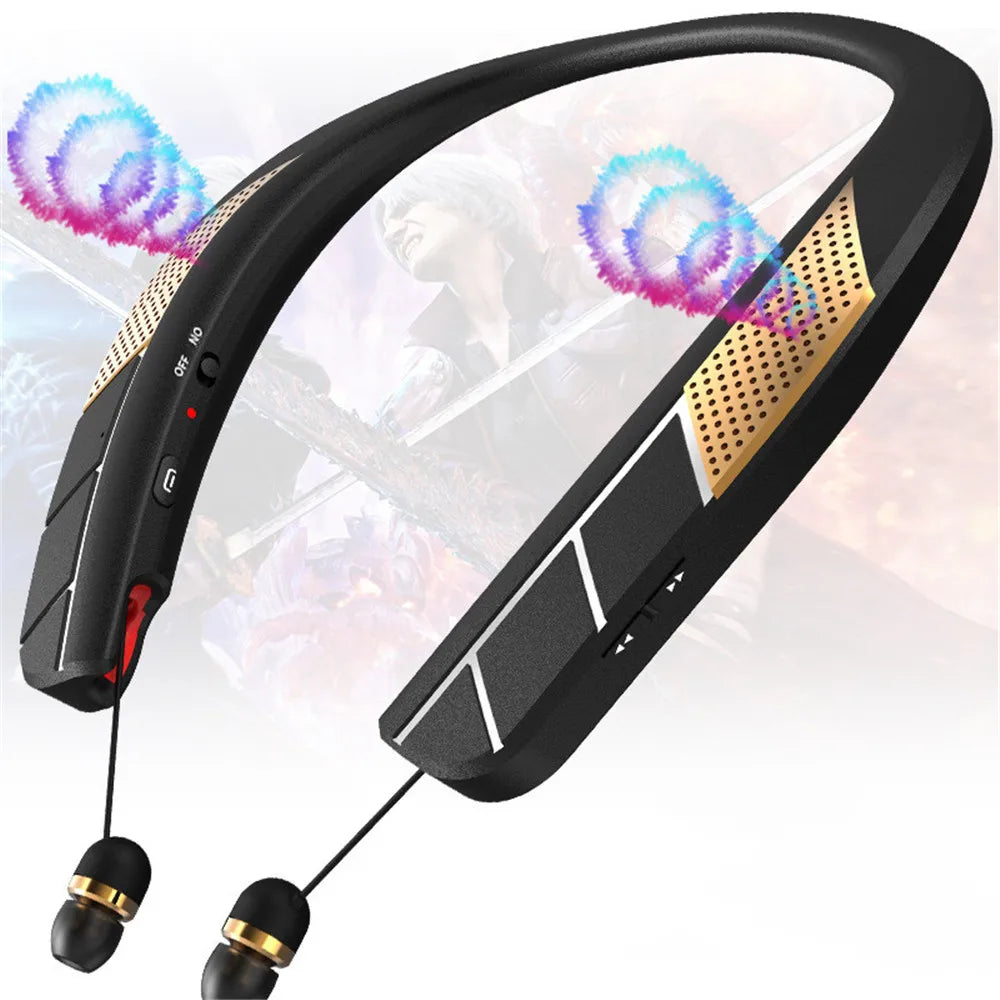 LZ-6 LZ-5 Bluetooth 5.0 Neckband Headset Wireless Earphone Speaker Headphone Waterproof Sport Headset With Mic Noise Cancelling