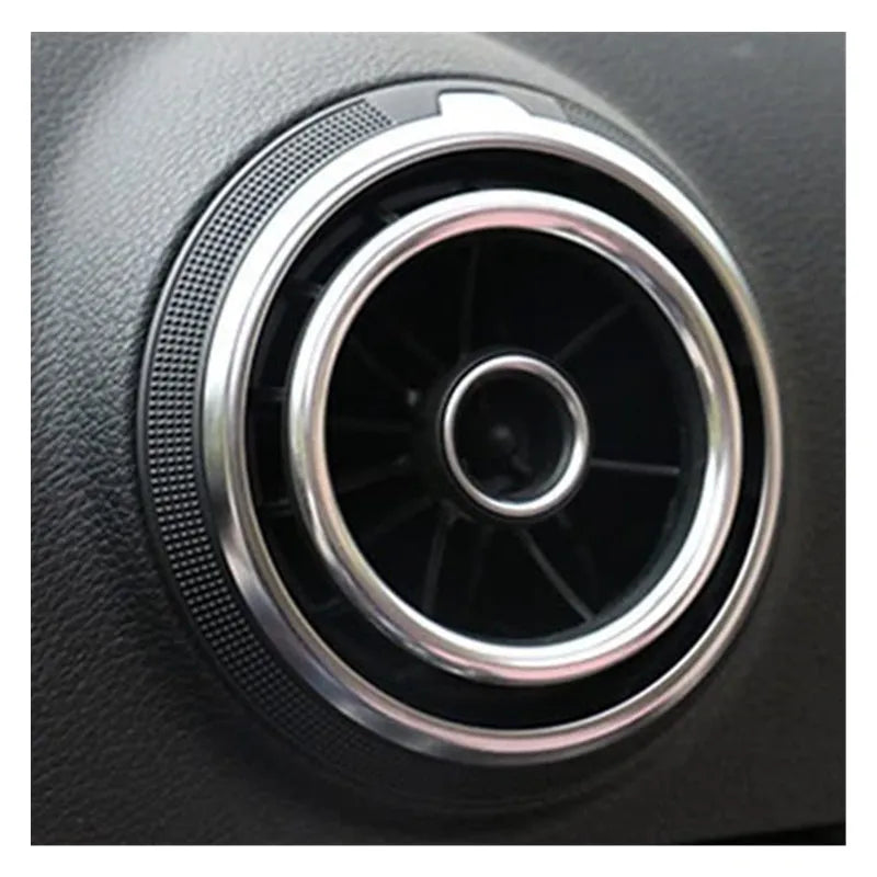 Car Air Center Console Outlet Trim Inner Ring Cover Styling For Audi A3 8V S3 2014-2019 Q2 2017 2018 2019 Interior Accessories