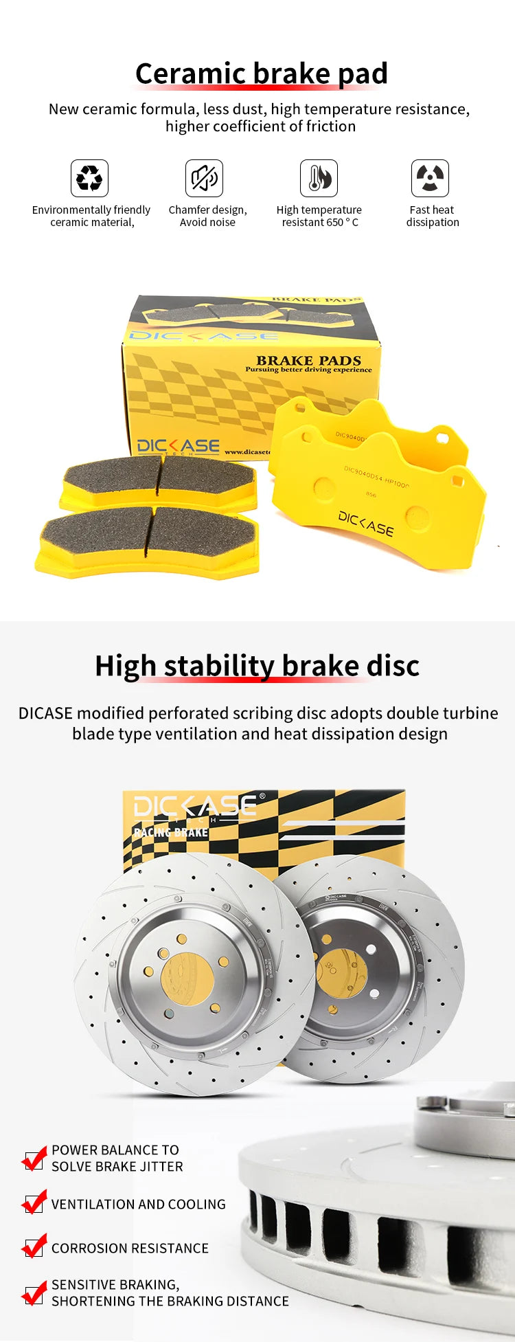 Dicase Brake Aftermarket Part Front and Rear With Electronic Parking Caliper Oxidized Blue drilled disc for Toyota ALPHARD/Camry