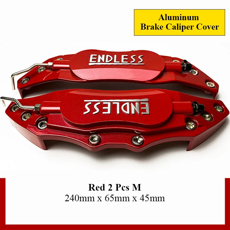 4PCS/2Pcs ENDLESS Aluminum Brake Caliper Covers Front Rear Blue Red Yellow Universal Caliper Cover Kit Decoration Car Styling