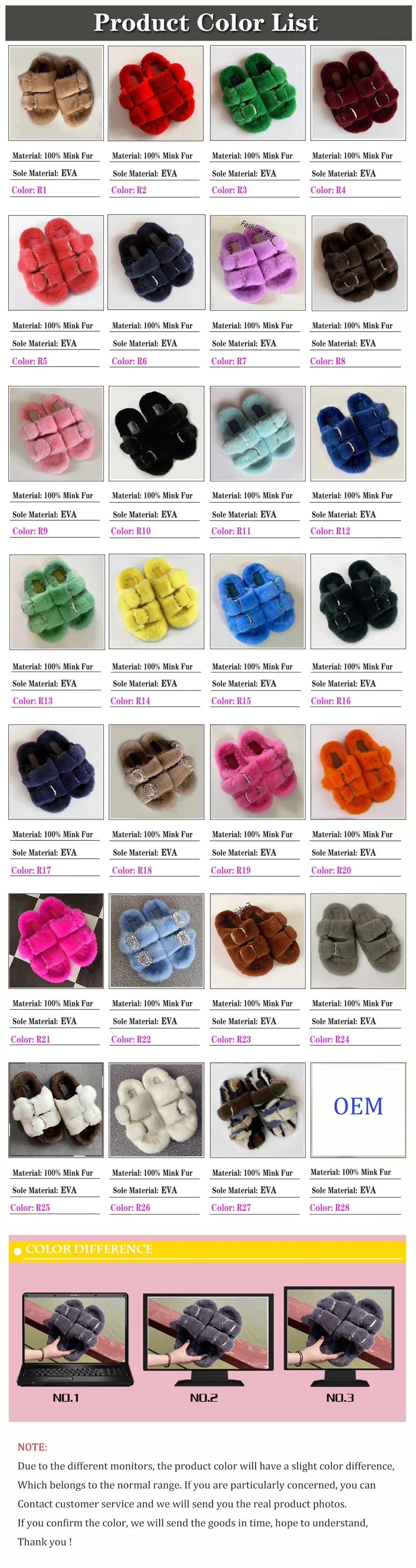 Summer 100% Mink Fur Slippers High-End Luxury Customization 2024 Women's Shoes Flat Fashion Flat Heel Luxury Fluffy Sandals