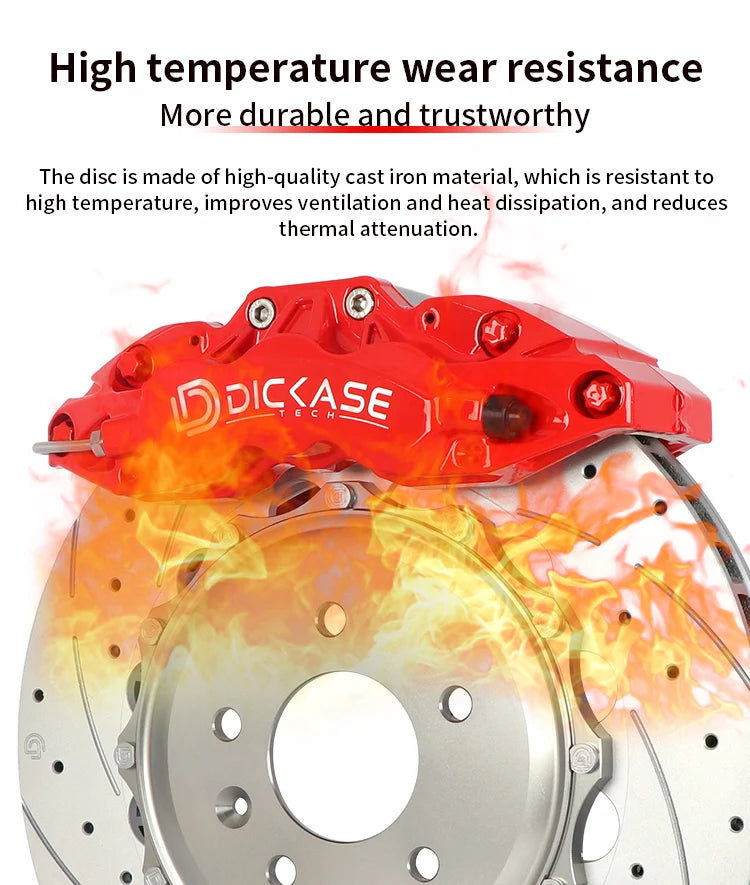 Dicase Brake Aftermarket Part Front and Rear With Electronic Parking Caliper Oxidized Blue drilled disc for Toyota ALPHARD/Camry