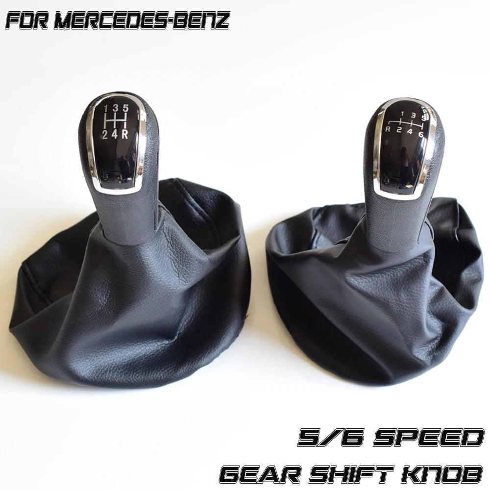 5/6 Speed Car Shift Gear Knob For Mercedes C-Class W202 W208 E-Class W210 W203 S203/W245 W169 (04-12)/W168 (97-04)