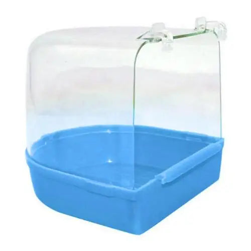Bird Parrot Transparent Bathing Tub Bathtub Shower Box Hanging Cage Decor Small Animal Pet Bird Cleaning Tool