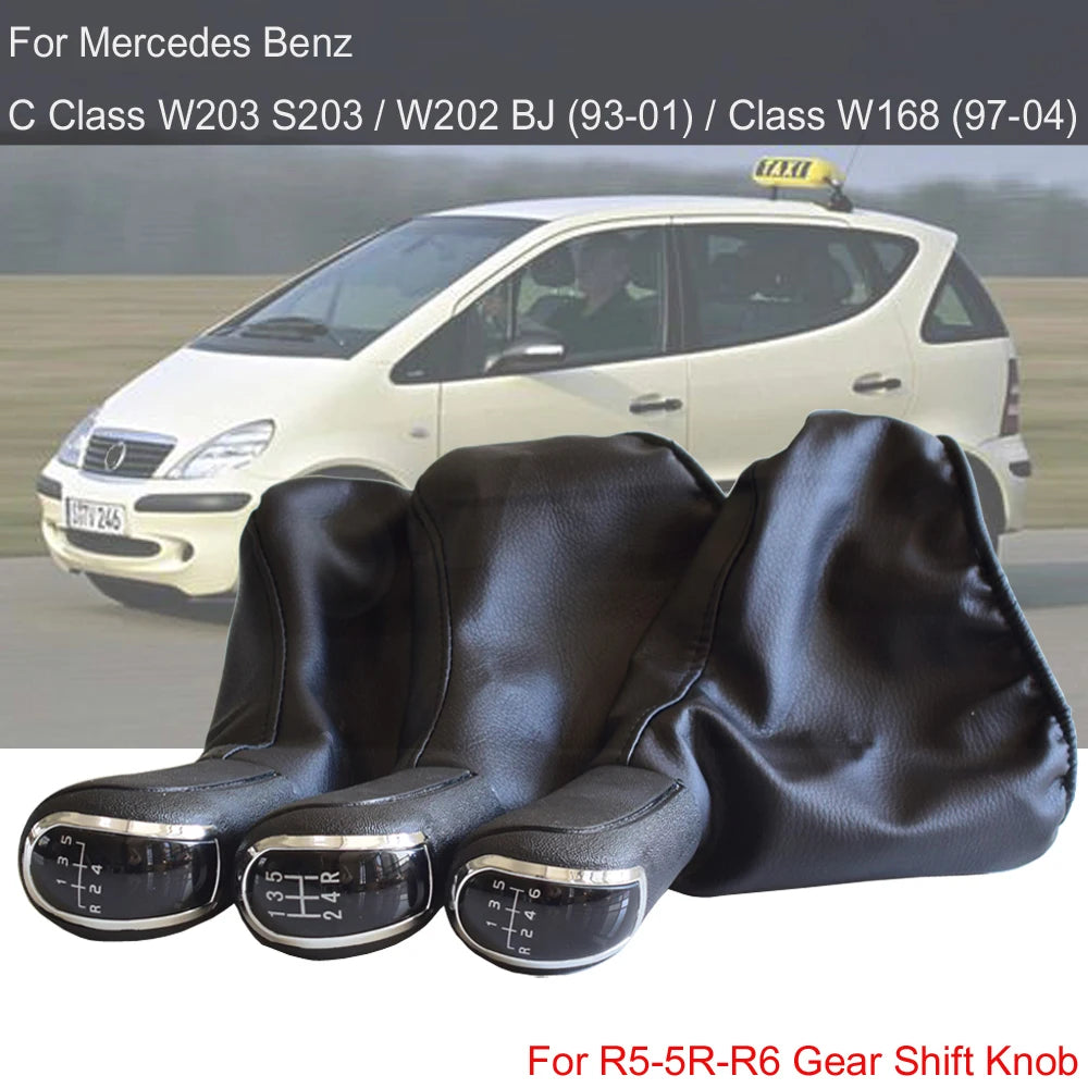 5/6 Speed Car Shift Gear Knob For Mercedes C-Class W202 W208 E-Class W210 W203 S203/W245 W169 (04-12)/W168 (97-04)
