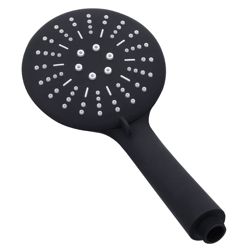 Hand-held Shower Head Water Saving Black Bathroom Rainfall Shower Nozzle Aerator High Pressure handheld Shower Head