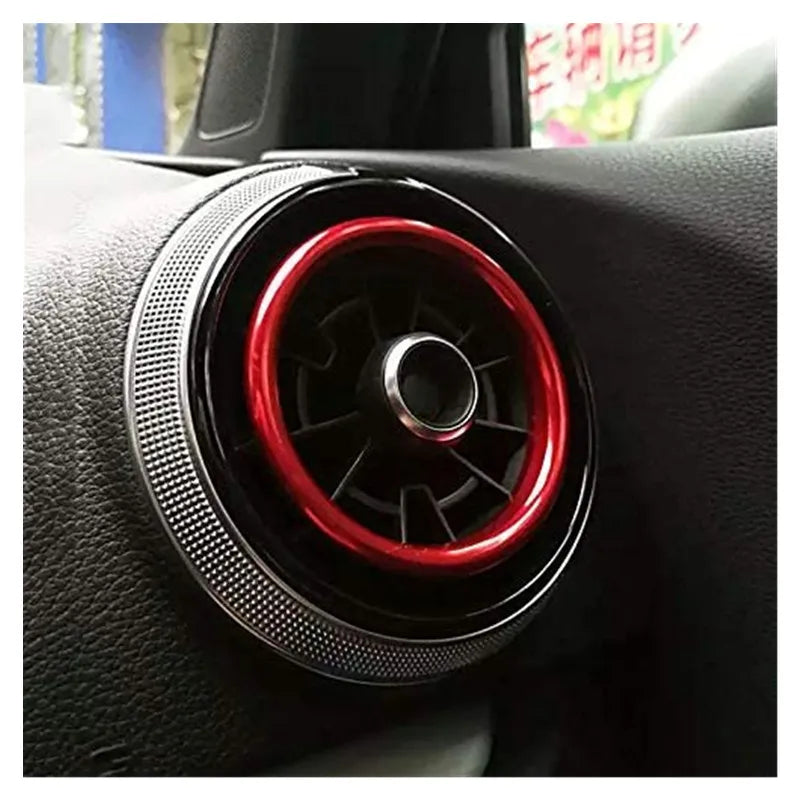 Car Air Center Console Outlet Trim Inner Ring Cover Styling For Audi A3 8V S3 2014-2019 Q2 2017 2018 2019 Interior Accessories