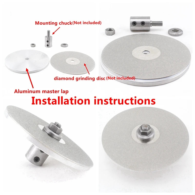 6-24" inch 150-600mm Aluminum Master Lap Grinding Pads for Diamond Flat Lap Disk Disc Abrasive Wheels a Machine Accessories