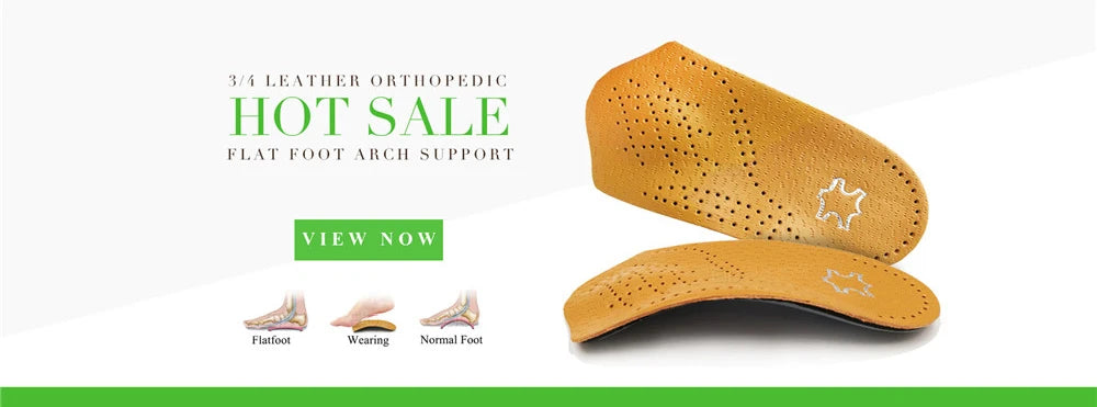 EiD New Arch Support 25mm Orthotic insole Black Leather orthotics Insoles for Flat Foot O/X Leg Corrected Shoe Sole insert pads