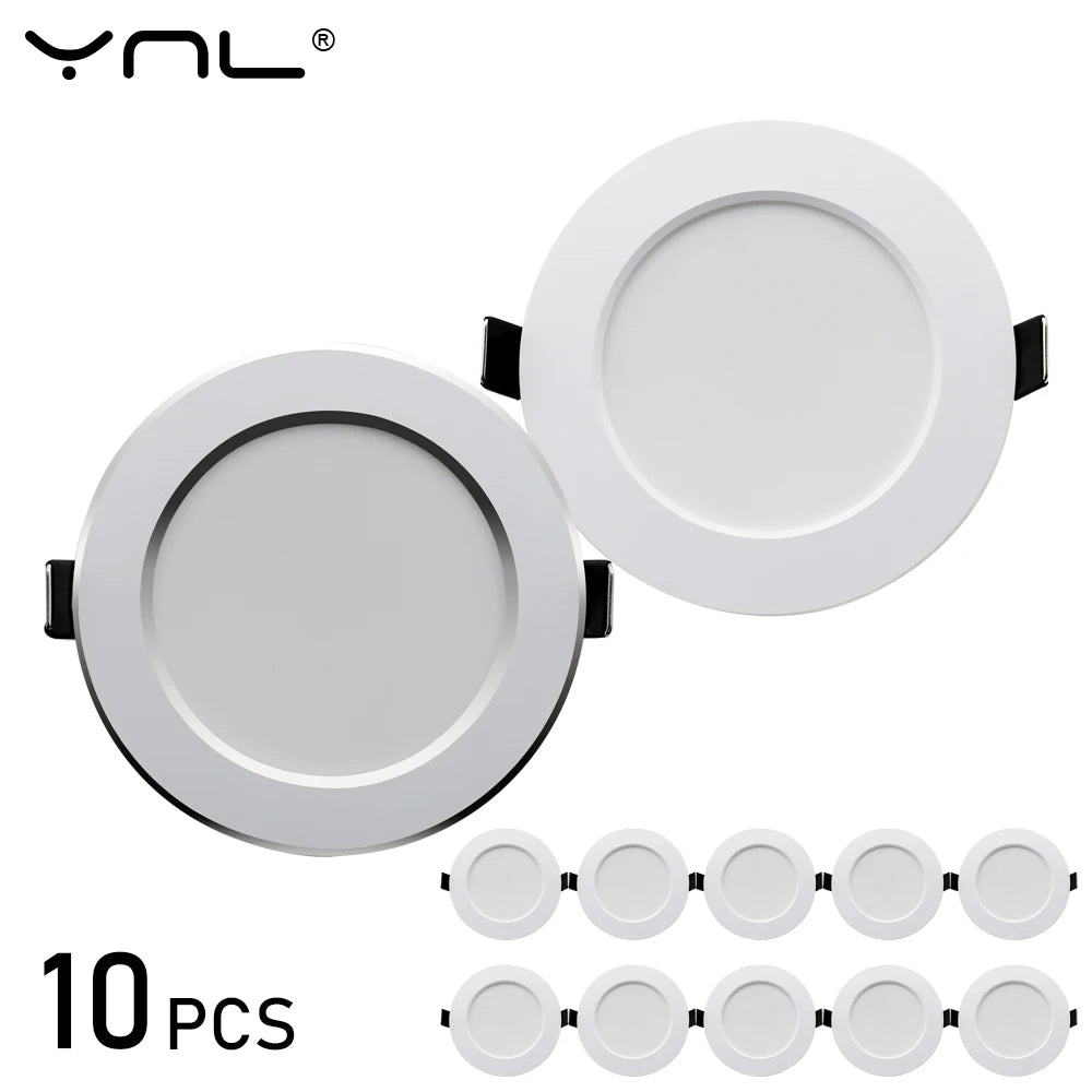 Lot de 10 Spots LED Encastrables Ronds AC 220V 7W 9W 12W 15W 18W Étanche Lumière Encastrée Spot LED de Cuisine