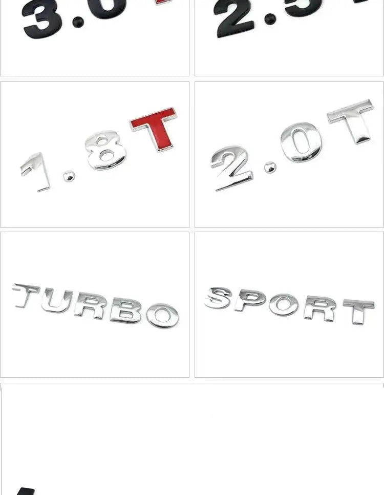 3D Metal 45mm 25mm Car Letters Alphabet Emblem Numbers Chrome Labeling Car Sticker Trunk Logo Letters Emblem For Hyundai Toyota
